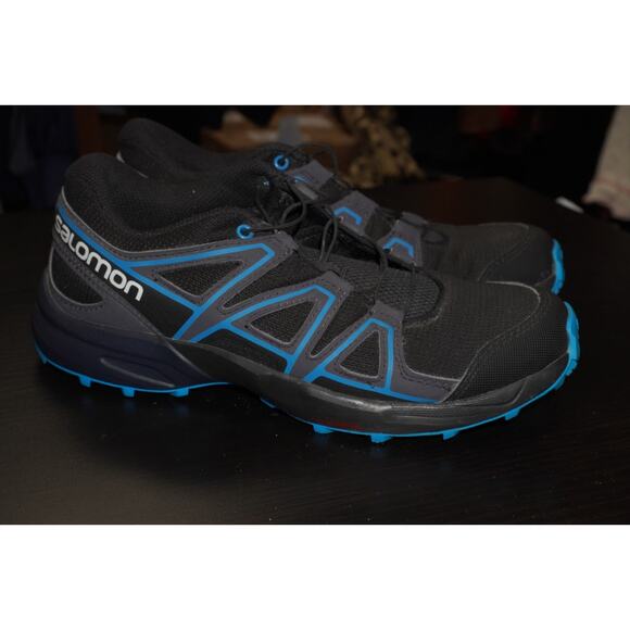 Salomon Speedcross Trail Running Shoes Black Blue Men’s 4 Women’s 5.5 - Picture 3 of 11